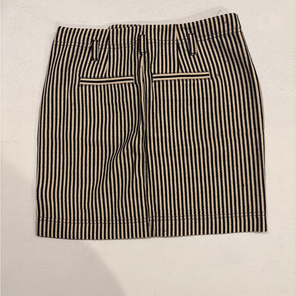 Madewell Black and Tan Striped Pencil Skirt - Picture 3 of 6